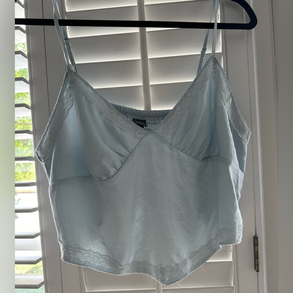 Blue Lace Tank Top